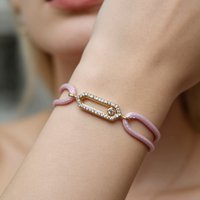 2026 New Hollow out Movable Zircon Adjustable Bracelet For Women Man Fashion Simple Rope Bracelet Party Jewelry Gift