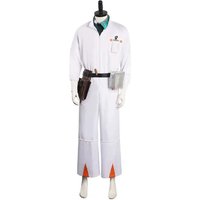☆SunlCos Movie Back To Future Doc Brown Cosplay Costume Fantasia Jumpsuit Adult Men Male Disguise Halloween Carnival Suit Party☆