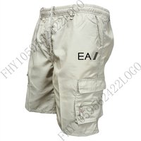 Men's fashionable shorts, casual men's pants, casual sport pants with large pockets, men's oversized Cargo check pants for runni