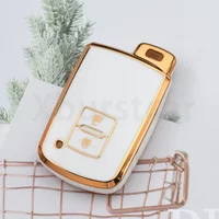 Gold Edge TPU Car Key Case Cover for Toyota RAV4 Camry Land Cruiser Highlander Prius CHR Aygo Corolla Yaris Prado Auris Avalon