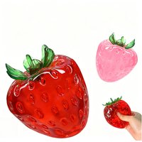 New Style Large Strawberry Fruit Stress Relief Squeezable Toy with Thin Skin, Vaseline, Coconut Oil,Slow-Rebound and Non-Rebound