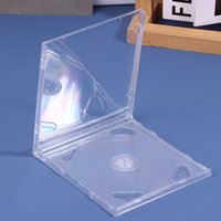 Transparent Plastic Double Disc DVD Case Portable CD Storage Package Case Durable DVD Box Thicken CD DVD Disc Box Storage Case