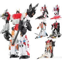 HZX Cool G1 Superion Robot Aircraft IDW 5in1 Devastator Bruticus Action Figure Toys Combiner Transformation Deformation Gift