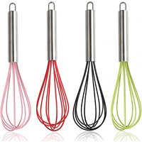 Stainless Steel Silicone Manual Egg Beater Balloon Whisk Cream Mixer Coil Style Kitchen Tool for Stirring And Whisking