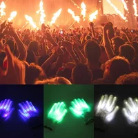 LED Gloves Neon Guantes Glowing Halloween Party Light Props Luminous Flashing Skull Gloves Stage Costume Christmas Supplies