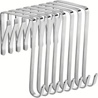8PCS Over the Door Hooks Door Hanger Hooks for Bathroom Kitchen Towels Hats Hanging Organizer Multi-Purpose Hooks
