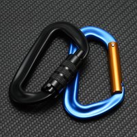 CLIWIZ 12KN Professioneller D-förmiger Aluminium-Karabiner Schlüsselhaken Camping-Schlüsselring Schnapphaken Outdoor-Wanderwerkzeug