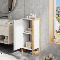 Bathroom Storage Unit Simple Gate Bathroom Storage 2-Tiered Partitions Free- Standing Storage Unit Install on The Ground White 8