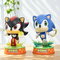 Hot Sale 2pcs/Set Sonic Shadow Anime Figures Cute Chibi Statue Desktop Decoration for Fans Children's Gifts