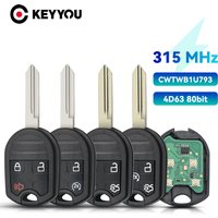 EllYYOU-Clé de voiture à distance, CWTWB1U793, 3 boutons, 4/5 boutons, 315MHz, 4D63, Ford Flex Explorer, Mustang 2010, 2011, 2012, 2013 ettes