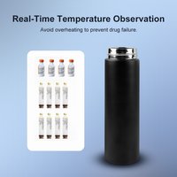 Insulin Cooler Cup , Travel Case with Temperature Display Stainless Steel Insulin Cooling Bottle for Diabetics Medicine Storage