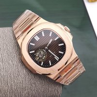 Luxury Rose Gold 40MM Square NH38 Movement Automatic Mechanical Men's Watch Sapphire Crystal Date Stainless Steel Strap