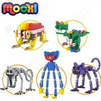 MOOXI Poppy Playtime Gra Horror Koty Dinozaury Model MOC DIY Klocki do Składania Edukacyjna Figurka Zabawka