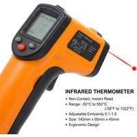 High-Precision Infrared Thermometer Electronic Temperature Gun for Kitchen Baking Water & Oil Temperature Meter Industrial