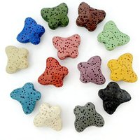 New Colorful Volcanic Lava Natural Volcanic Stone Butterfly shaped Loose Beads DIY Jewelry Making Bracelet Necklace Accessories