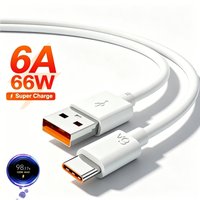 PD 66W 6A USB A To Type C Cable Super Fast Charging Phone Charger Cord For Huawei Xiaomi Samsung USB-C Quick Charge Data Cable