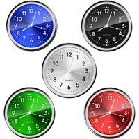 Mini Car Clock Luminous 5 Colors Auto Stick-On Digital Watch Mechanics Quartz Motorcycle Clocks Auto Ornament Car Accessories