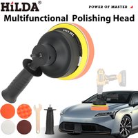 HILDA Electric Drill to Polisher Converter Adapter with Sponge Wool Disc Eccentric Polishing Tool Kit for Car Waxing Sanding