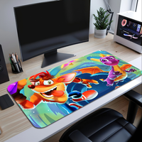 Game FOX crash bandicoot Mouse Pad Large Desk Mat Keyboard Ergonomic Office Rubber Game PC Non-slip Anti-fray Home Custom Best P