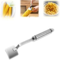 Stainless Steel Long Handle Corn Stripper Planer Tool Quick Removing Corn Cob Peeler with Ergonomic Handle Corn Thresher