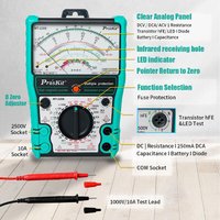 Pro'sKit MT-2207 MT-2208 Pointer Type Anti-fog 3-purpose Electric Meter Internal Magnetic High-precision Multimeter 1000V/10A