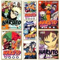 N-Naruto Anime Hot Blood Ninja Magazine Cover Poster Canvas Painting Home Living Room Bedroom Bar Cafe Wall Art Decor
