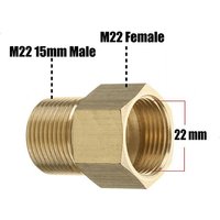 Pressure Washer Adapter Tools Connector Element Fittings M22 15mm Male Thread To Metric Adapter Parts 1 Pc 4500 PSI