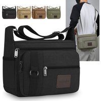 Men's Canvas Multifunctional Chest Bag: Adjustable Strap, Multiple Pockets, Waterproof, Ideal for Outdoor, Travel, Daily Use
