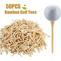50PCS Bamboo Wooden Golf Tees Specialized Training Golf Balls Holder 42mm/ 54mm/ 70mm/ 83mm