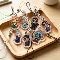Critical Vox Machina Acrylic Phone Charms, Lanyard Cell Phone Strap Keychain Bag Charm Pendant Fans Gifts