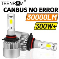 30000LM LED Headlight Bulbs H1 H4 H7 H11 H13 9005 HB3 9006 HB4 9004 9007 Super Bright Auto Headlamps 6000K White Fog Lights 12V