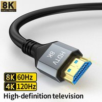 HDMI Cable 8K/60Hz 4K/120Hz 48Gbps HDMI2.1 Digital Cables HDR For TV Box HDR10+ PS5 PS4 Laptop Monitor Projectors 1m 2m 3m 5m