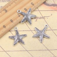 20pcs Charms starfish sea star 21x20mm Antique Silver Color Pendants Making DIY Handmade Tibetan Finding Jewelry