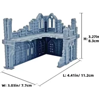 Modeling Ruins Building Terrain Scenery for Diy DND/War-hammer/Wargame 3D Printed Wargaming Residence Ruined Cottage House