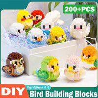 Vögel Bausteine Ziegel Serie Mini 3D DIY Tier Nymphensittich Fliegen Modell Bau Cartoon Spielzeug für Kinder Weihnachten Geschenke