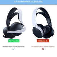 1Pair Replacement Ear Pads Memory Foam Soft Headset Cushions Repair Parts Earpads for Sony Playstation PS5 Pulse Elite