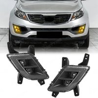 For Kia Sportage 2011 2012 2013 Car LED Fog Lamp Front Bumper Daylight DRL Daytime Running Lights Turn Signal Car Accessories
