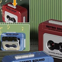 1PC Retro Recorder Mini Portable Fun Music Box With Sound Decompression Ornament Keychain Schoolbag Small Pendant Friends Gifts