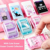 Eraser Creative Stationery Manual Desktop Vacuum Cleaner Eraser Crumb Collectors Eraser Dust Cleaner Desktop Sweeper