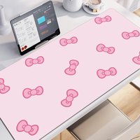 Pink Bow Cartoon Mousepad PC Gamer Cute Large Desk Mat Office Laptop Gaming Cabinet Mouse Pad Kawaii Keyboard Rug For Girl Gift