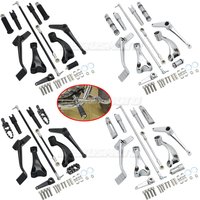 For Harley Sportster XL 883 1200 48 Motorcycle Forward Controls Complete Kit Foot Pegs Levers Linkages 2004-2013 2014-2024