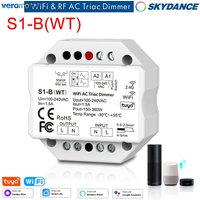 Skydance S1-B(WT) Tuya Smart 220V AC Triac Dimmer Wifi Single Color LED Light Controller RF Wireless Remote Control Push Switch