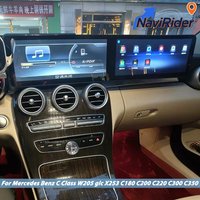 24.6" Android Dual Screen For Mercedes Benz C Class W205 GLC X253 C180 C200 C220 C300 C350 2016-2022 Audio Carplay GPS Autoradio