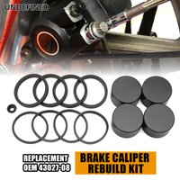 Front Brake Caliper Rebuild Kit Caliper Piston Seals Kit 43027-08 for Harley Touring Electra Road Street Glide Road King 08-22