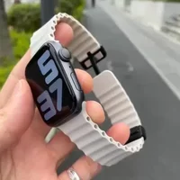 Silicone Strap For Apple watch band 49mm 45 44 40 41 38 42mm magnetic buckle bracelet iWatch Ultra series 7 6 3 se 8 9 Ultra 2