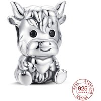 New 925 Sterling Silver Charms Bao Xin Highland Cattle Beads Jewelry Making For Classic Bracelet Ladies Jewelry DIY Gifts