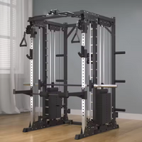 Multi-Function Smith Machine Home Gym Smith Rack Cable Crossover Fly Station Squat Bench Press Weight Lifting Fitness Equipment