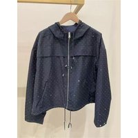 2026 New Arrival Women Fashion Hooded Jacket with Rhinestone Decoration, French Style Loose Casual Lightweight Outerwear