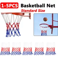 1-5PCS Basketball Net All-Weather Basketball Net Tri-Color Basketball Hoop Net Powered Basketball Hoop Basket Rim Net 농구골대