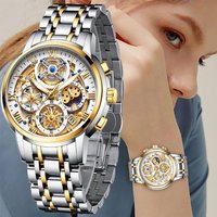 LIGE Top Marke Luxus Gold Frauen Uhren Mode Wasserdichte Damen Uhr Frau Quarz Armbanduhr Relogio Feminino Montre Femme